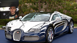 Benzema lái Bugatti Veyron giá 2 triệu đô tới sân