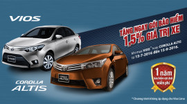 Toyota Việt Nam ưu đãi cho khách hàng mua xe Vios và Corolla Altis