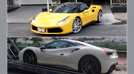 Cường đô la bán Ferrari 488 GTB màu trắng mua lại xe màu vàng
