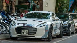 “Nữ Hoàng” Aston Martin Rapide S màu bò sữa của đại gia Ninh Bình