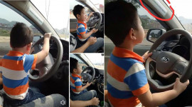 Bà mẹ bị chỉ trích vì khoe con trai 3 tuổi lái ô tô