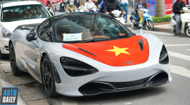 |AFF Cup 2018| Siêu xe McLaren 720S dán tem cờ đỏ sao vàng cổ vũ tuyển Việt Nam