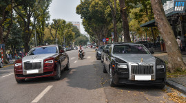 Chùm ảnh dàn xe Rolls-Royce, Bentley nối đuôi nhau tại Hà Nội