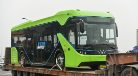 Chùm ảnh loạt xe Bus điện VinFast có mặt tại Hà Nội, sẵn sàng chạy thí điểm
