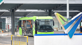 Xe Bus điện của VinFast sắp hoạt động tại Hà Nội, nhà ga chính sắp hoàn thiện