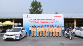 Honda Việt Nam triển khai thành công chương trình tập huấn lái xe an toàn cho Hướng dẫn viên Cục Cảnh sát giao thông năm 2022