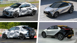 Toyota C-HR 2024 lộ diện tr&ecirc;n đường thử, h&eacute; lộ kiểu d&aacute;ng sắc sảo