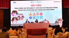 Honda Việt Nam tổ chức Hội thảo tăng cường vai tr&ograve; quản l&yacute;, gi&aacute;o dục ATGT trong c&aacute;c cơ sở gi&aacute;o dục THPT