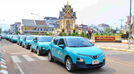 Xanh SM Lào khai trương dịch vụ taxi điện tại Champasak
