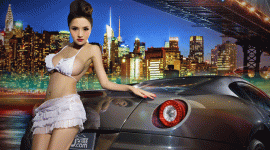 Kiều nữ "nóng bỏng" bên siêu xe Ferrari
