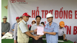 Toyota Việt Nam hỗ trợ 325 triệu đồng cho nạn nhân bão lụt